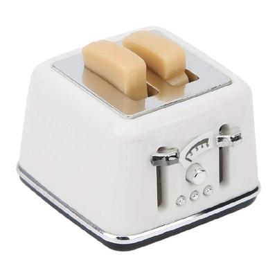 Kids Safe Miniature Toaster with Sliced Bread Doll House Kitchen Essential 1/12 Scale Realistic Doll House Building Kits