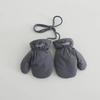 1 Pair Solid Color Kid Gloves Winter Warm Full Cover Glove Trendy Children's Gloves  For Boys Girls