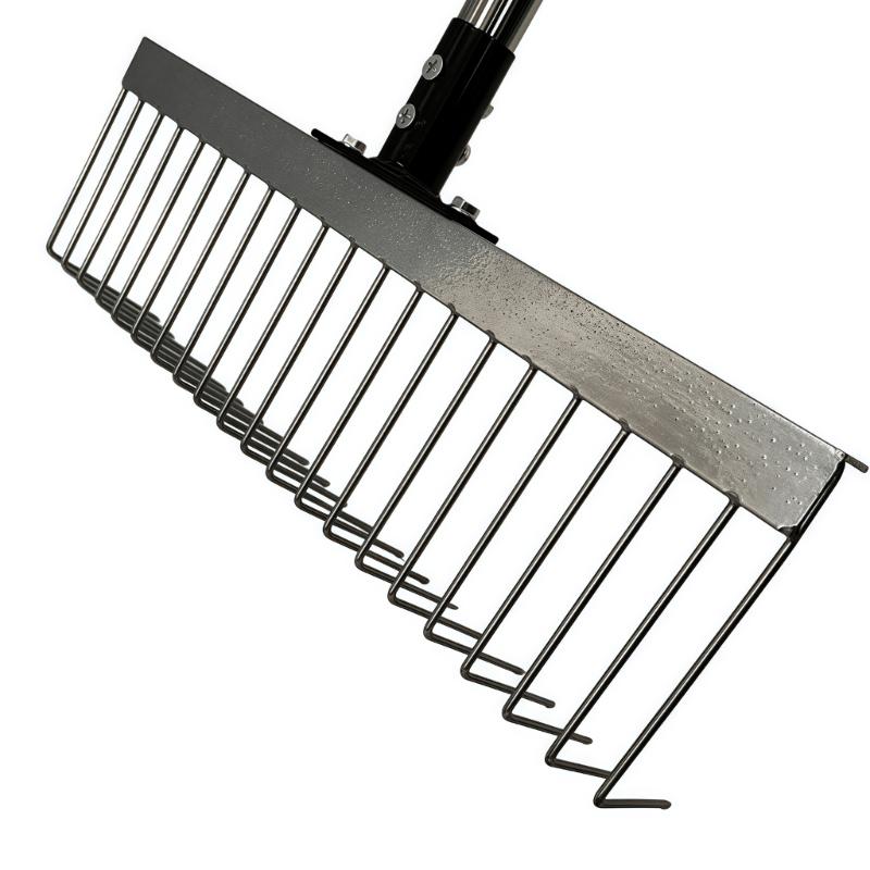 Durability Metal Rakes Ergonomic Grip For Gardening Lawn Maintenance Pet Waste Removal And Hard Debris Collection