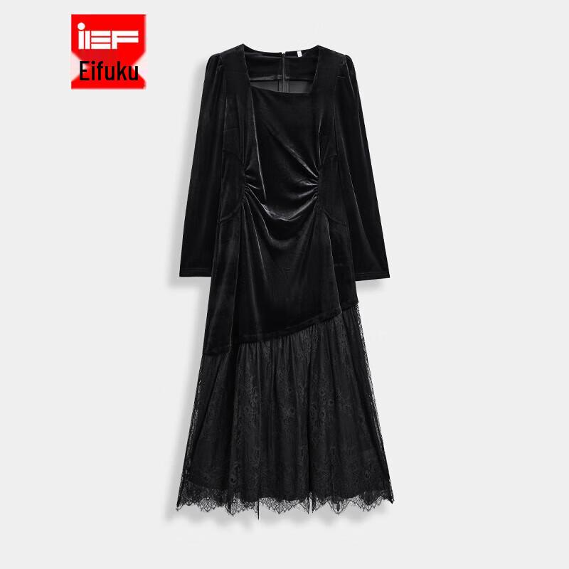 

IEF 2025 Осеннее Бархатное Французское Благородное Повседневное Длинное Платье L