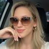 Women's Stylish Cat Eye Sunglasses with Glitter Black Frame Brown Lens for Chic Outings