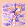 1PC Women's Colorful Patterned Thin Satin Silk-Like Square Scarf Bohemian Casual Neck Wrap Lightweight Comfortable Shawl
