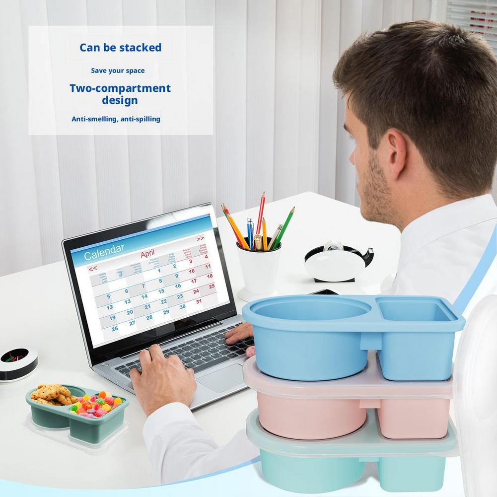 Portable Food-grade Silicone Snack Containers Trip Outdoor Lunch Fruit Food Lunch Box Storage Holder Banana Trip Outdoor Box