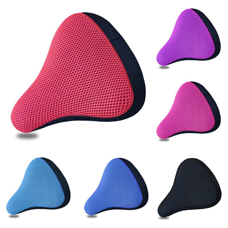 Bicycle Saddle 3D Soft Bike Seat Cover Cycling Silicone Seat Cushion Cycling Breathable Saddle Comfortable Bicycle Bike