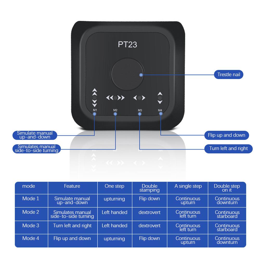 Wireless Page Turner Pedal Portable Mini Music Page Turner for Tablets Smartphones BT Page Turner