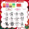 Christmas Paper Cutouts 12 Pieces Snowflake Santa Claus Reindeer Bell Craft Kits Christmas Paper Decor For Wall Window School