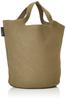 Free Hat Recycled Yarn Knitted Basket Tote Bag Deli 0256 Khaki [Rootote] Lightweight, Standing, Shape, Po-No Women's