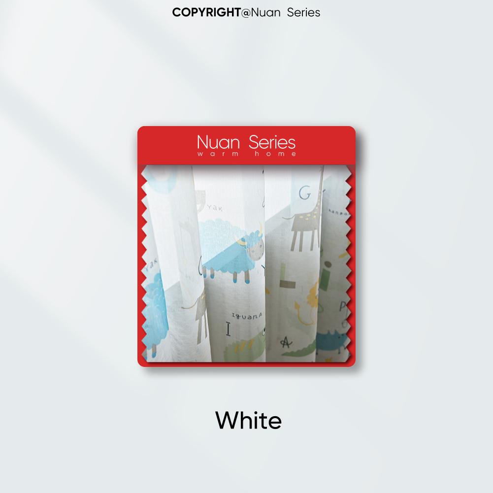 

1 шт. 70-80% затемняющие принты с рисунком животных, персонализированные шторы, прозрачные шторы для спальни, гостиной, домашнего декора, серия Nuan Tulle-100x260cm белый