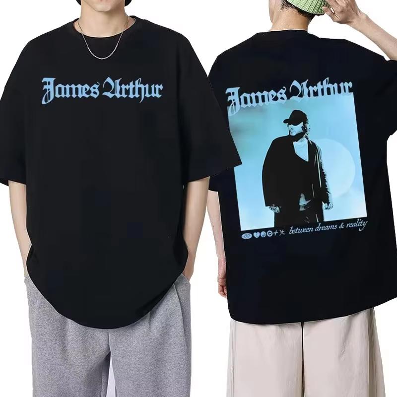 James Arthur Pisces World Tour 2026 Graphics Cotton Men Shirt Oneck Summer Y2K Short Sleeve Women Hiphop Top Fan Gift