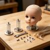 Adhesive Doll Head Spring Base Set, Metal Replacement Parts with Round Plate Structure, 30 Count for Repair Work, DIY Dolls and Model Crafts