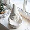 Christmas Table Decor 3D Printed Gnome Candy Bowl, Nordic Faceless Dish, Decorative Holiday Centerpiece Tabletop Key Bowl for Tiered Tray, Mantel,
