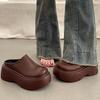 Super hot Internet celebrity thick bottom heightening slippers women's 2026 spring and autumn new popular outer wear muffin bottom bag head half sl