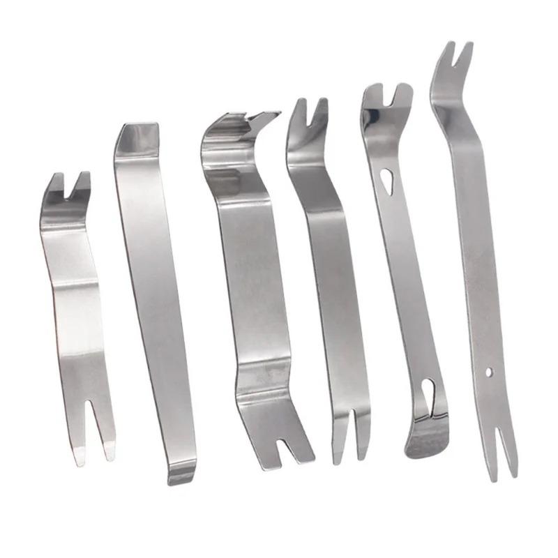 6pcs Kit Car Inner Removal Tool Auto Car Radio Door Clip Panel Trim Dash Audio Removal taller Pry Tool with Canvas Bag