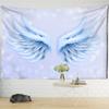 Gobelin ze skrzydłami anioła wiszący na ścianie kreskówka kawaii prosty hipis boho tapiz sztuka dzieci dziewczyny pokój wystrój domu