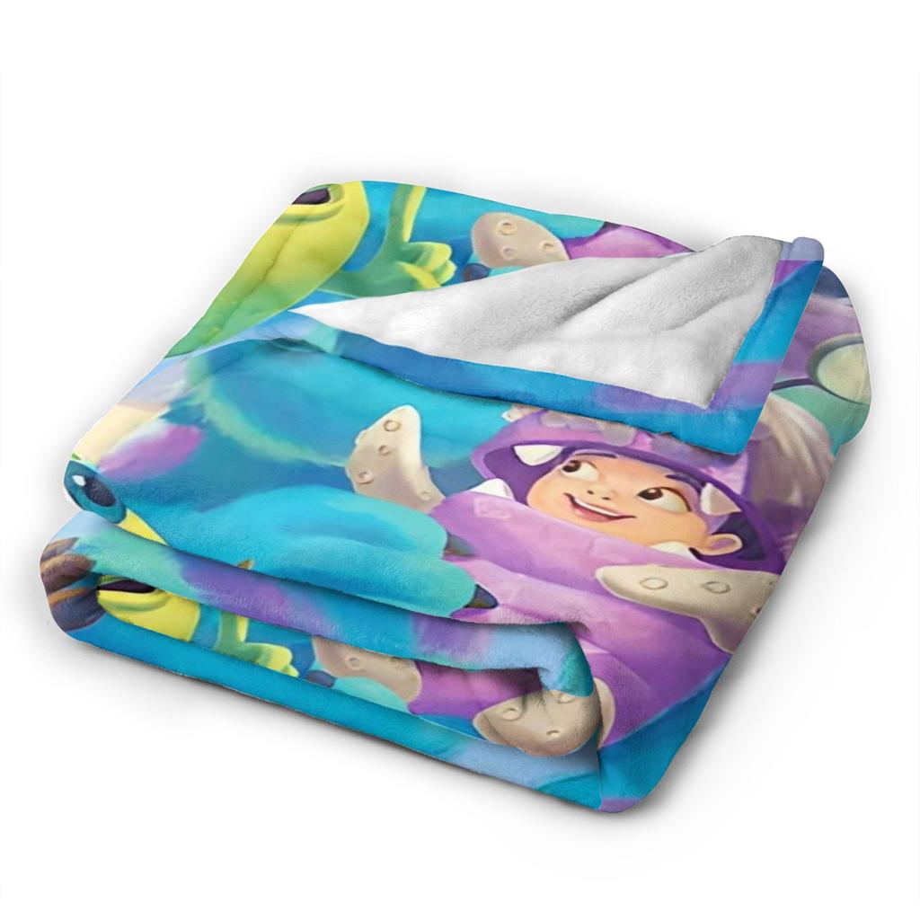Monsters, Inc. Blankets Cute Cartoon Boo  Flannel Throw Blanket Bedding Couch Decoration Ultra-Soft Warm Bedspreads