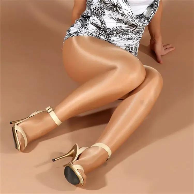 

5D Глянцеві Безшовні Прозорі Колготки-Панчохи з Високою Посадкою Еластичні Панчохи Сексуальні Легінси Прозорі Колготки One Size