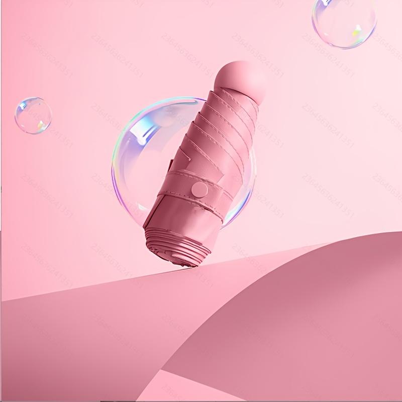 Travel Mini Umbrella with Protective Cover Ultra-Light UV Protection 6 Reinforced Ribs, Manual Open, For Sunny and Rainy Days  Travel Accessory
