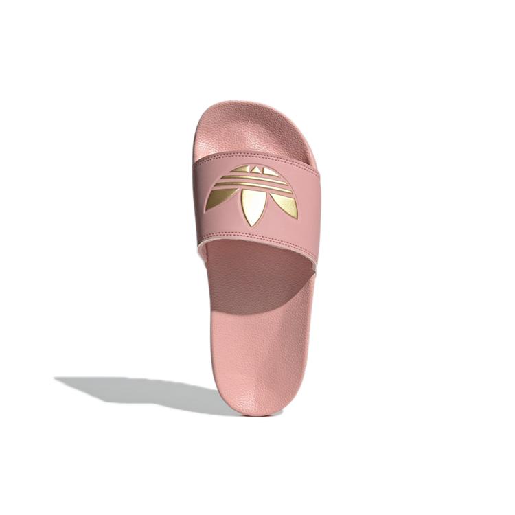 New Adidas Originals Adilette Lite Slides Wonder Mauve Matte Gold Women's