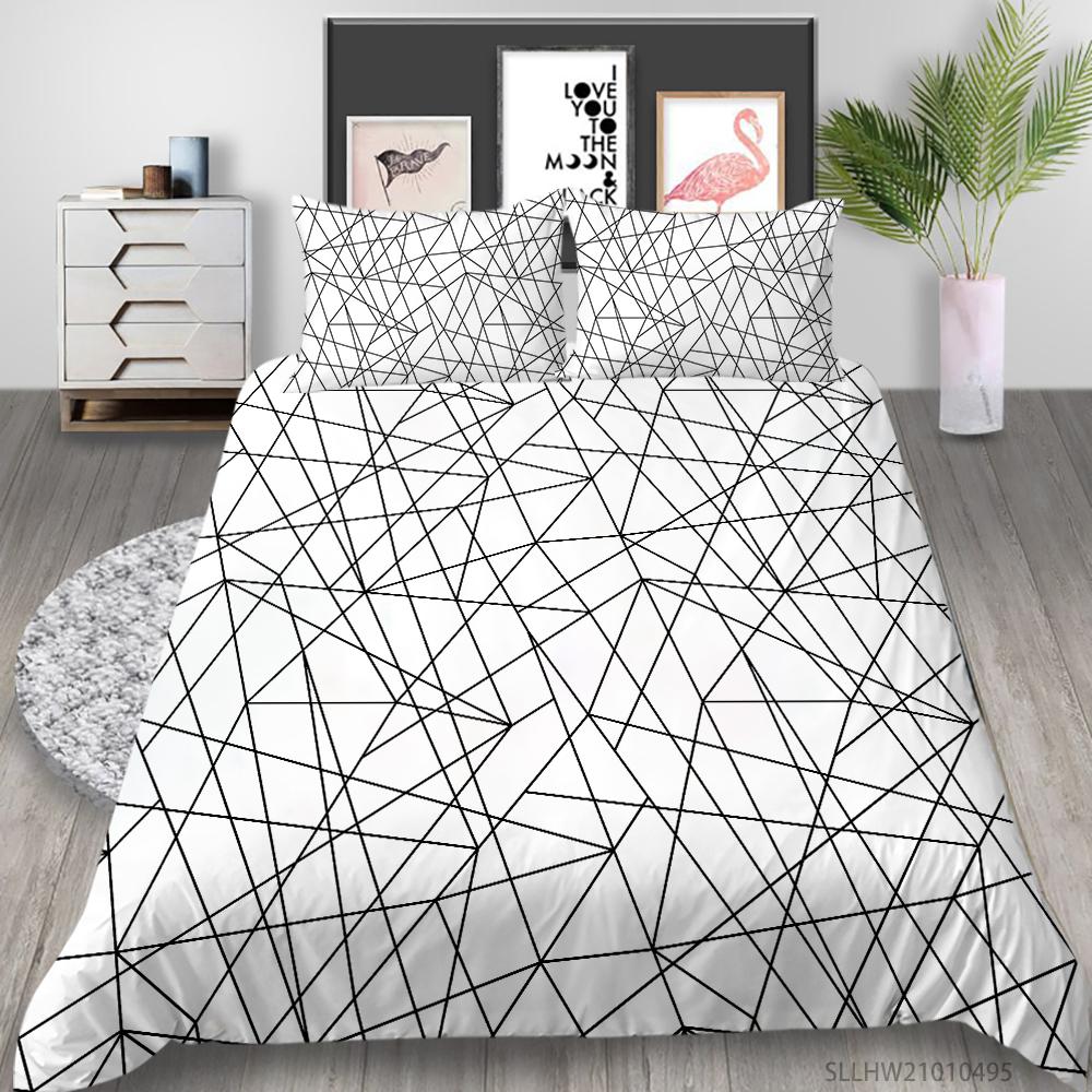 3D Bedding Set Microfiber Fabric Quilt Cover and Pillowcase 2 or 3 Pieces of Graphic Printing Full-size Washable and Comfortable Bedding