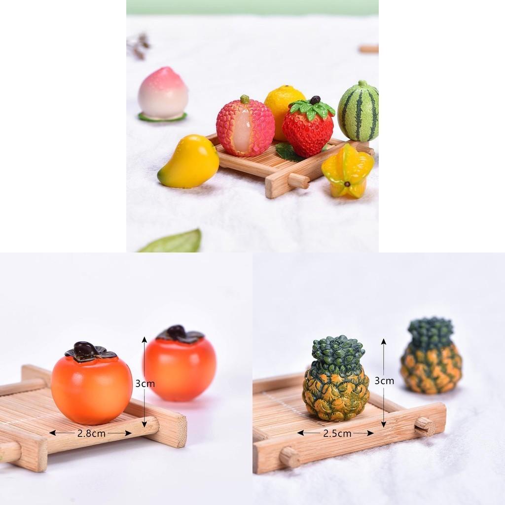 Adorable Cartoon Resin Miniature Fruits For Diy Decor And Craft Projects