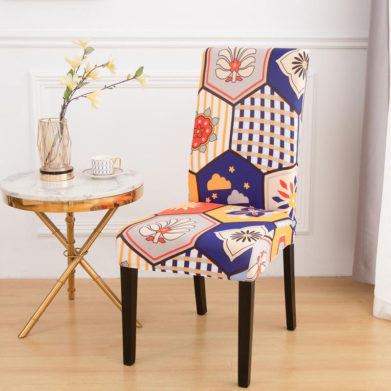 Dining Room Chair Cover Elastic Print Kitchen Parsons Chair Covers Spandex Chair Decorative Furniture Protective Cover