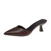 New Style Oversized Loafers with Pointed Toes and Thin Heels - Women's High-heeled Shoes