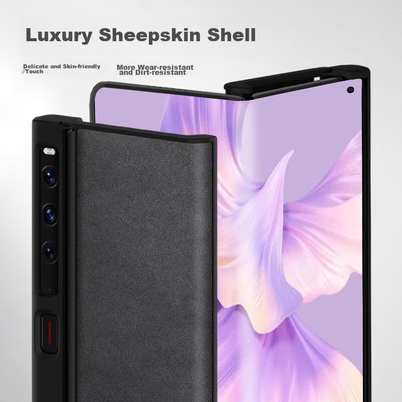 Huawei Mate XS2 Phone Case, Mate XS2 Protective Cover, Left And Right Folding Screen Anti-Scratch Anti-Drop Leather Casen, Hard Outer Graphite Gray