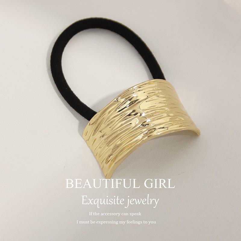 Minimalist Metal Hair Ring - New Korean Style High-End Ponytail Tie Rubber Band.