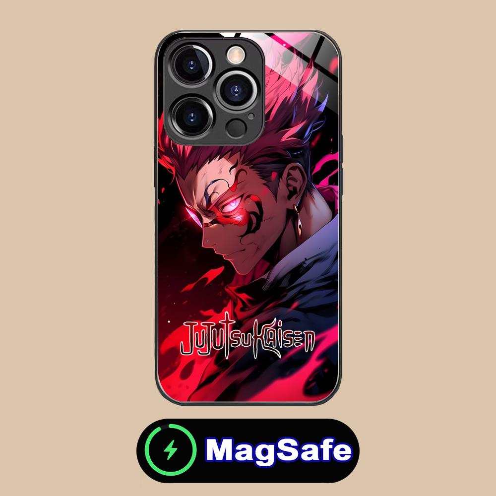 

Jujutsu Kaisen Sukuna Mobile Phone Case for iPhone 17 16 15 14 13 12 11 Pro Max Plus Mini MagSafe Glass Colour Cover Cover iPhone 11 Pro Max