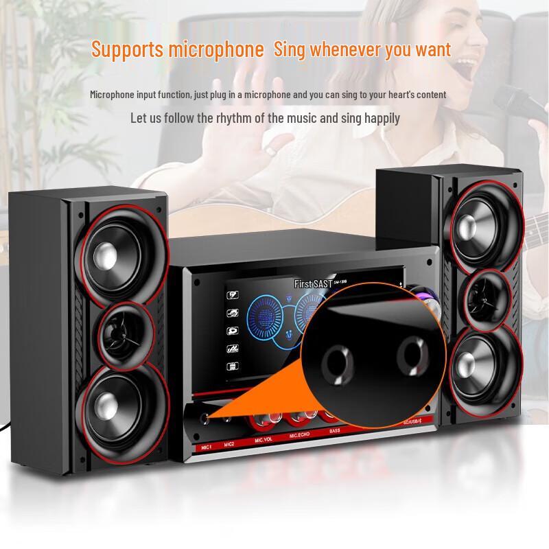 SAST SM-1306 Home KTV 2.1 Channel Bluetooth Speaker