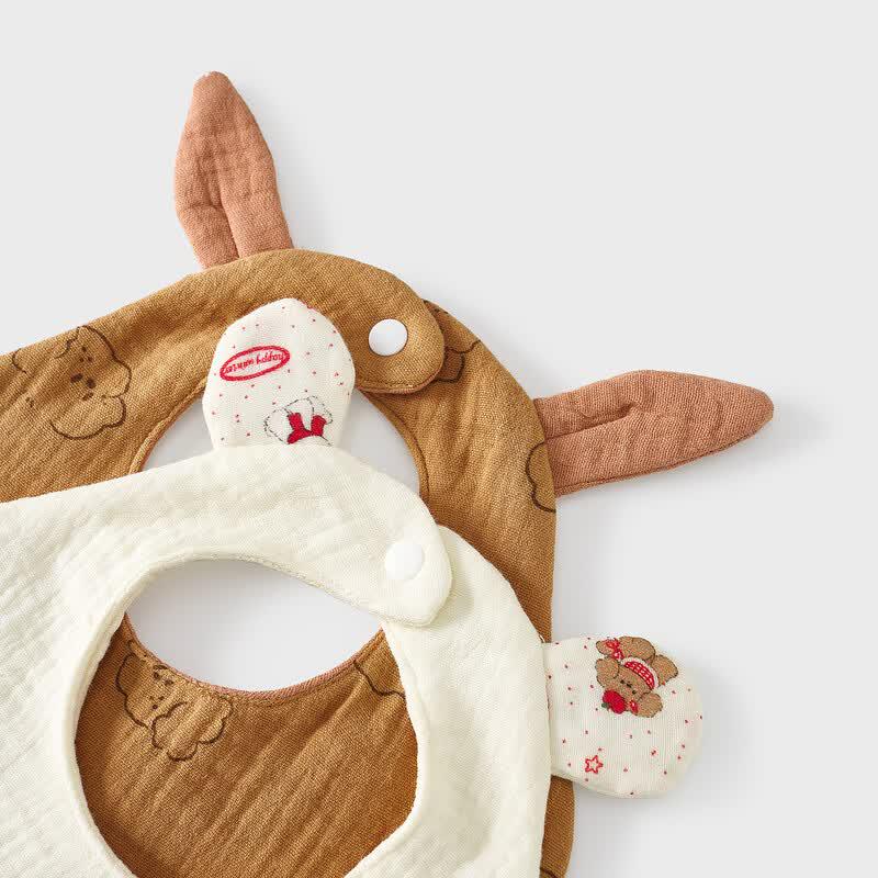 TONGTAI Baby Cotton Gauze Petal Bib One Size