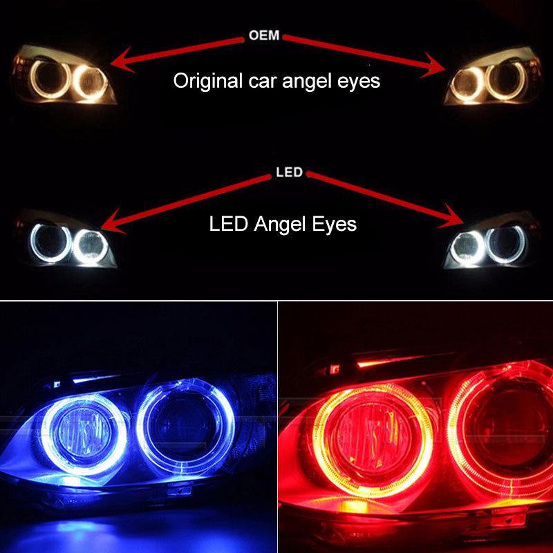 BMW Angel Eyes LED Fog Lights with Decoding for E39, E60, X5 - 5W Daytime Running Lights