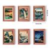 Floating World 3D Wood Carving Photo Frame Magnet: Wooden Home Décor, Poster, and Refrigerator Tile.