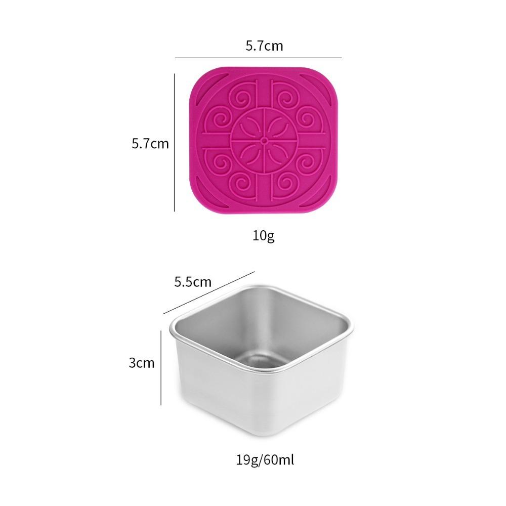 

with Silicone Lids Salad Box Leakproof Food Storage Box Portable Sauce Cup рожевий червоний колір