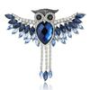 Rhinestone Pendant Owl Brooch for Unisex Animal Pins New Year Gifts Jewelery Accessories