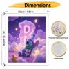 Disney Stitch Letter R oil painting art painting kit, handmade diy art painting home wall decoration cute starry night sleep design
