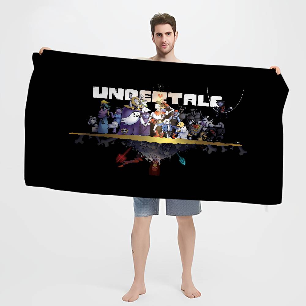 Abenteuer-Minispiele U-undertale Mikrofaserdecke Schnelltrocknende Strandtücher Übergröße Druck Absorbierende Pool-Handtuchdecke