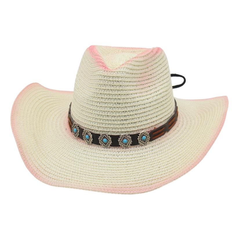 Straw Hat Wide Hat Straw Hat Men'S And Women'S Summer Sun Protection Sun Hat Beach Seaside Vacation Sun Hat