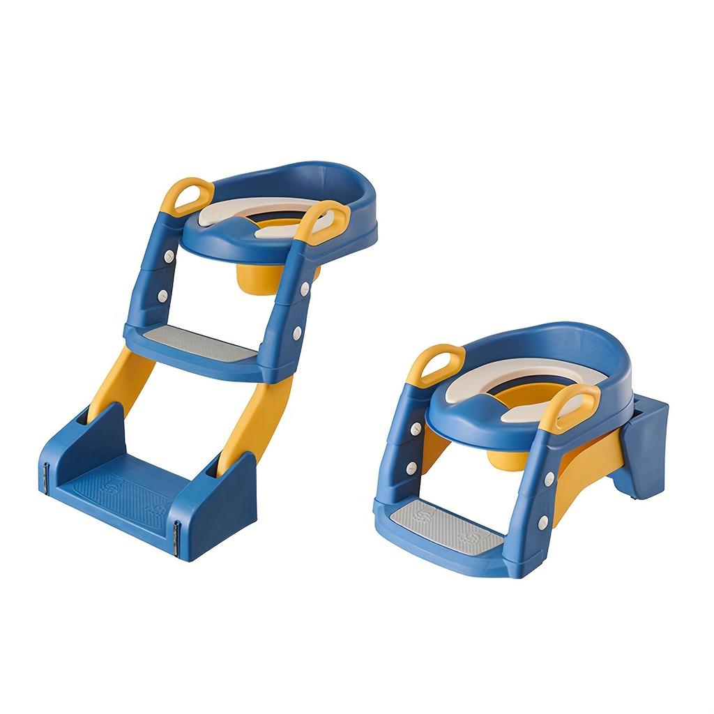 Potty Training Toilet Seat-2In1 Toddler Toilet Seat-And Step Splash Guard-Kids Toilet Seat With Ladder Anti-Slip Pad-Potty Toilet Foldable Pottyseat
