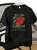 Unisexs Tee Italian Cherry Tomato Branch Letter Print Cotton Short Sleeve Male Casual Streetwear Outdoor Daily Basic Fashion Top