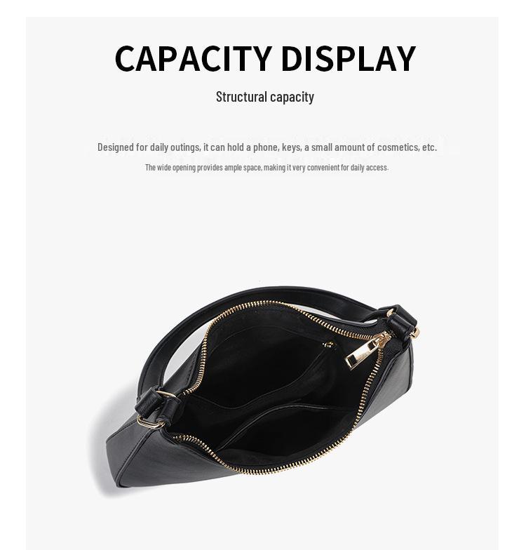 Nische 2025 Retro Damen Vielseitige Einfarbige Achseltasche mit Kette