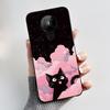 For Nokia 5.3 INS Aesthetic Black For Nokia 5.4/Nokia 3.4 Shockproof Jelly Cover Coconut Tree Pattern Anti-Scratch Soft Shell