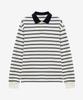 MINDBRIDGE Collar Contrast Oversized Striped T-Shirt