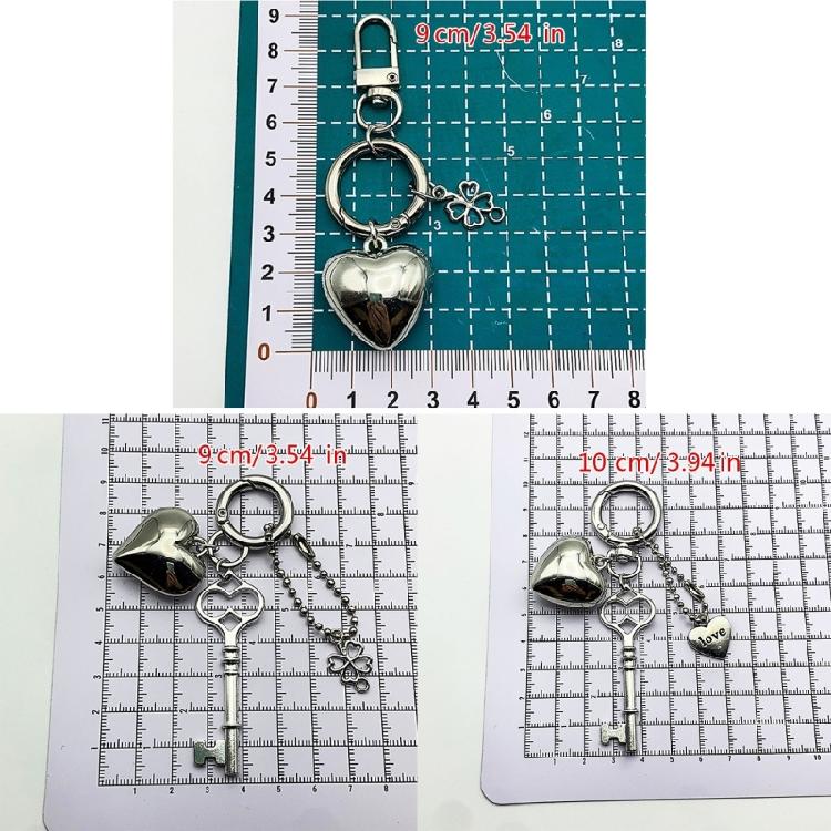 Unique Heart Shaped Keychain Mobile Phone Charm Elegant Jewelry Decoration Fashionable Accessory Portable Keychain
