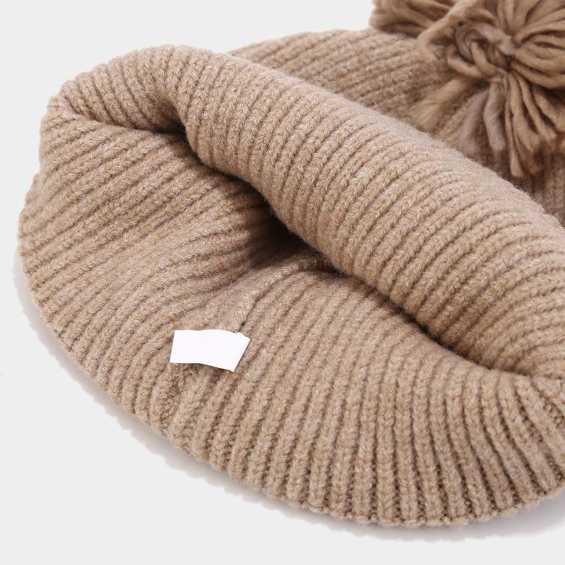 Winter Bow Decoration Hat Scarf Gloves Three Piece Set Sweet and Fashionable Anti Cold Warm Hat Set
