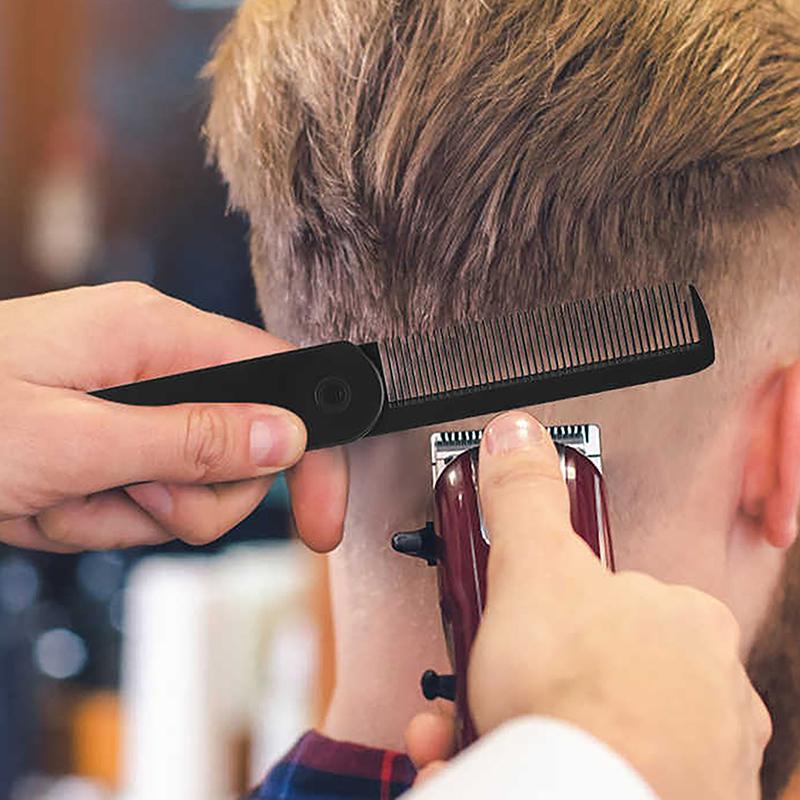 3 In 1 Pocket Folding Comb Wide Tooth Oil Head Comb Beard Combing Barber Hair Clipper Combs Hair Styling Tools