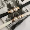 Pearl Belt Women's Elastic Thin Belt Women's Decoration with Skirt Fashionable and Simple Buckle Thin Belt