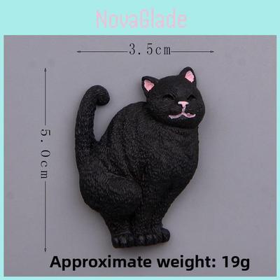 Fun Toilet Posture Cat Mini Resin Accessories Magnetic Refrigerator Decoration For Gift And Decoration