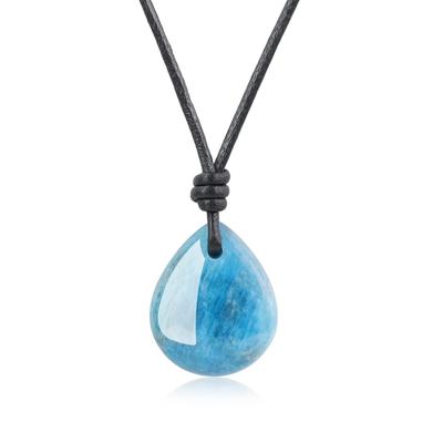 Apatite en forme de larme Porte-bonheur Pierre de pouvoir Unisexe [COAI] Collier,