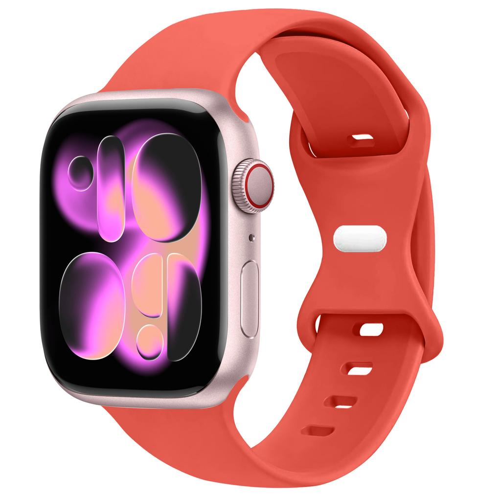 Sport Silicone Strap For Apple Watch Bands 40mm 44mm 46mm 45mm 41mm 49 42mm Correa Bracelet iWatch series 10 11 9 8 7 ultra 3 SE